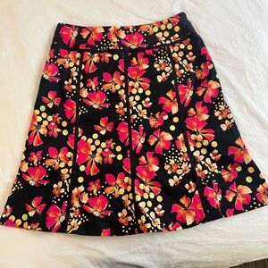 Vibrant Floral Elegance: Conradc Collection A-Line ‘stretch’ Skirt